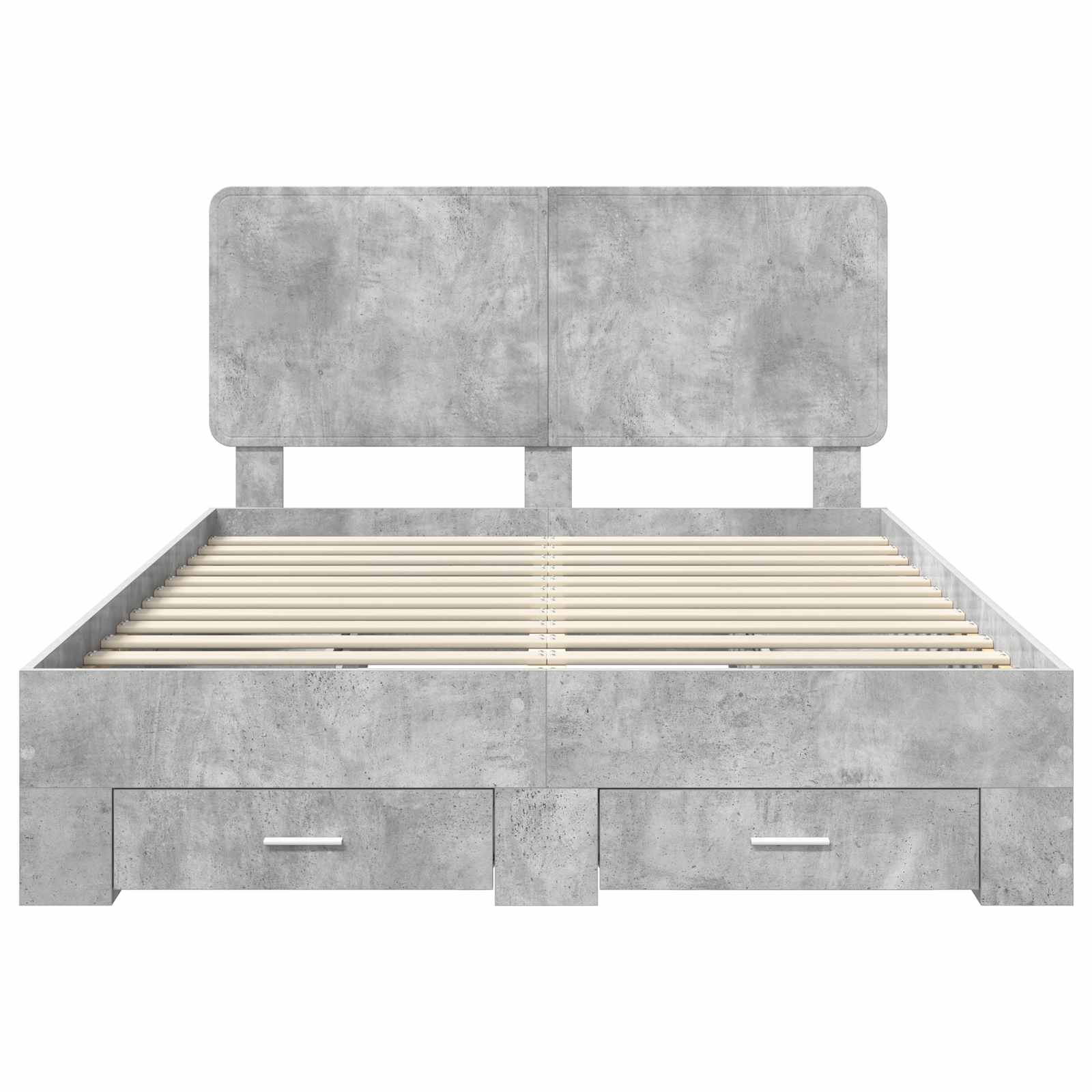 vidaXL Ramka łóżka Betonowy szary 140 x 200 cm Materiał drewnopochodny