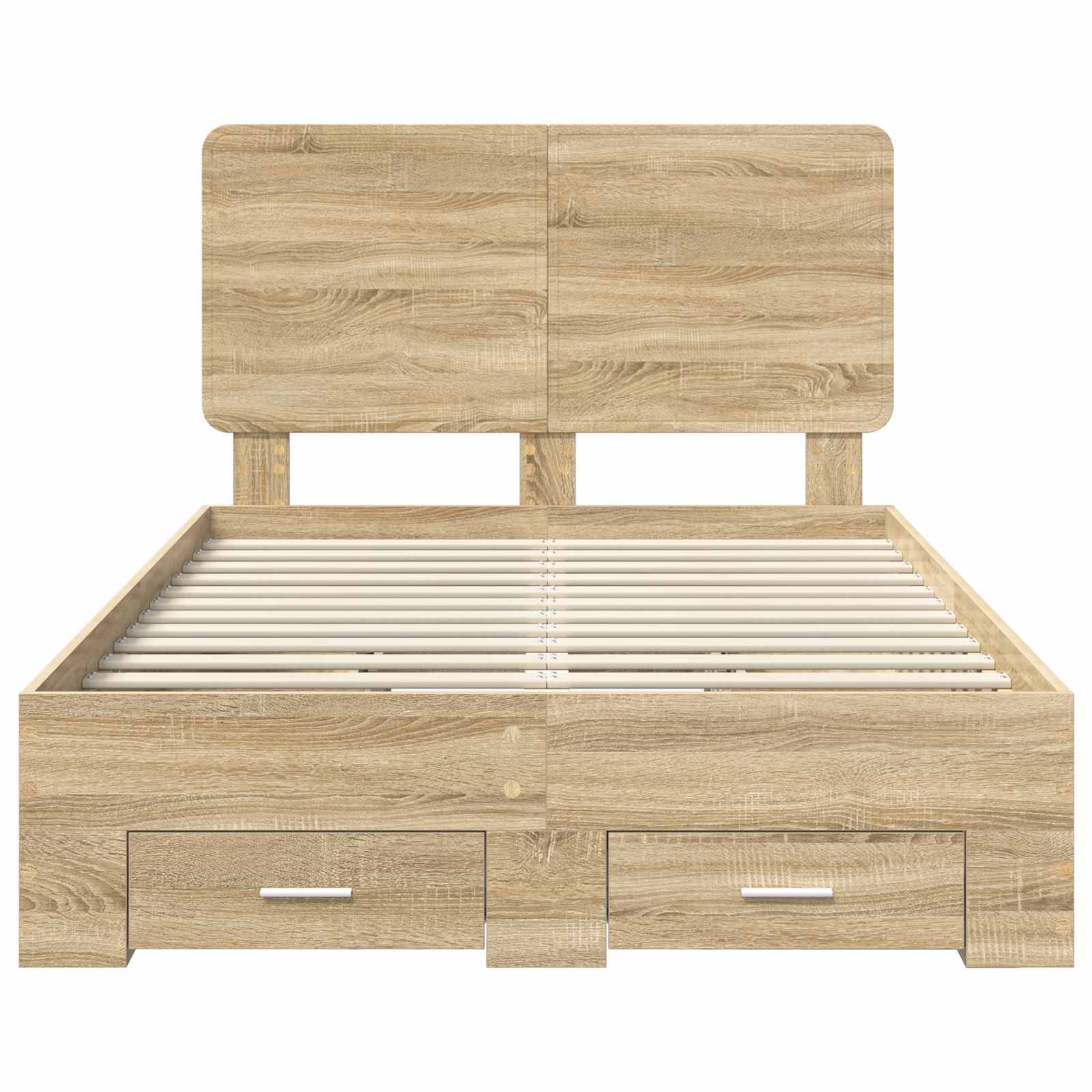 vidaXL Ramka łóżka Dąb Sonoma 120 x 200 cm Materiał drewnopochodny