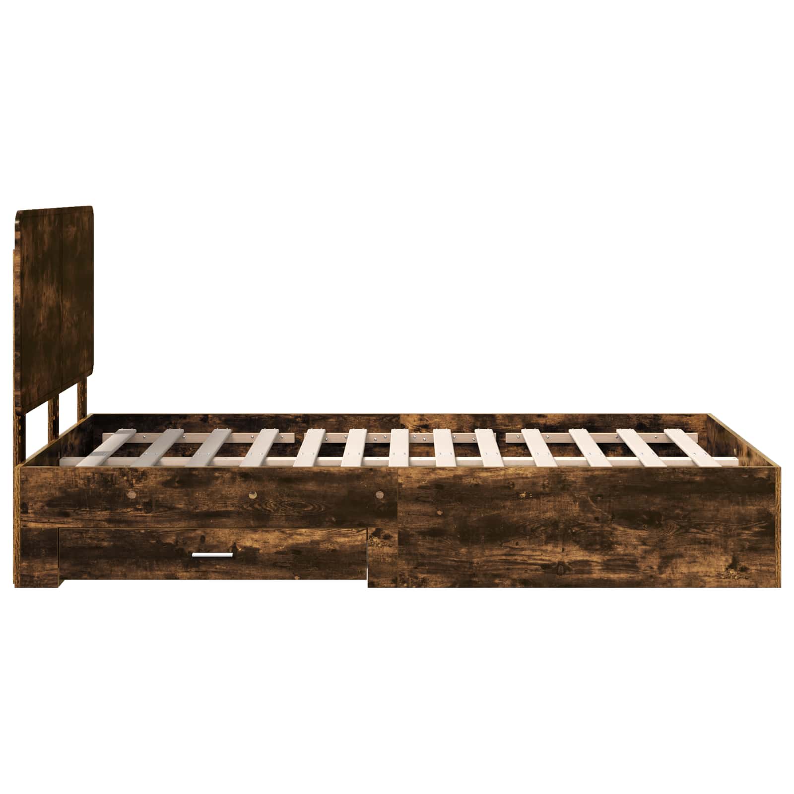 vidaXL Ramka łóżka Dąb wędzony 120 x 200 cm Materiał drewnopochodny