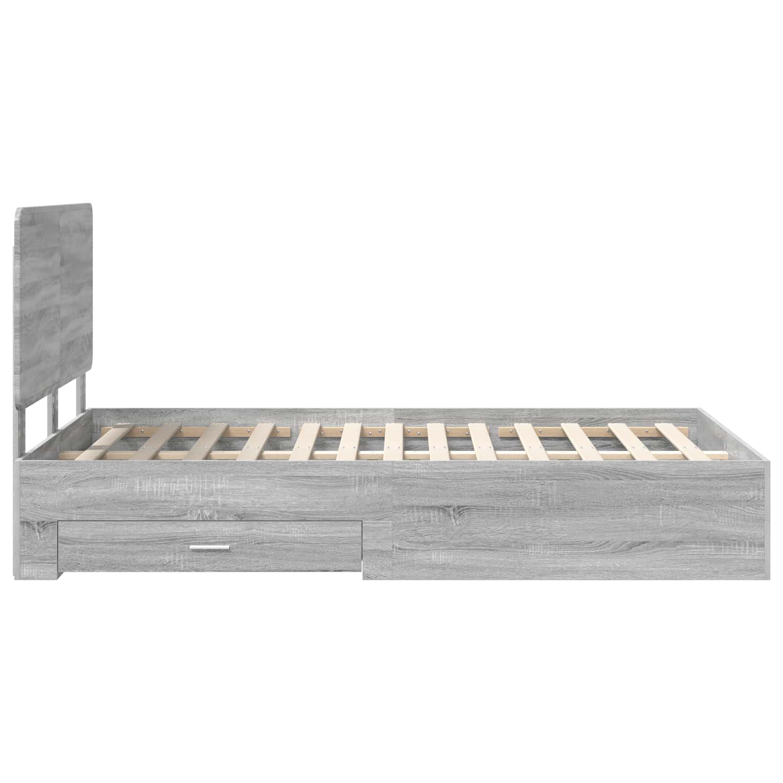 vidaXL Ramka łóżka Szary Sonoma 120 x 200 cm Materiał drewnopochodny