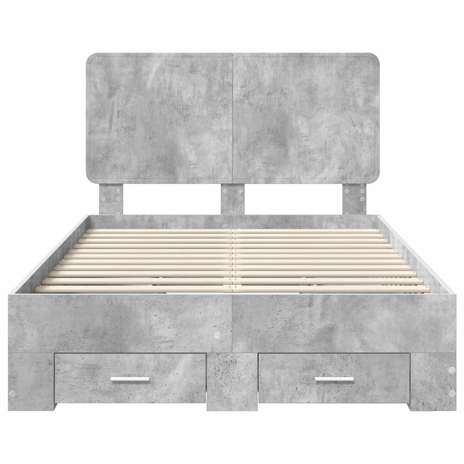 vidaXL Ramka łóżka Betonowy szary 120 x 190 cm Materiał drewnopochodny