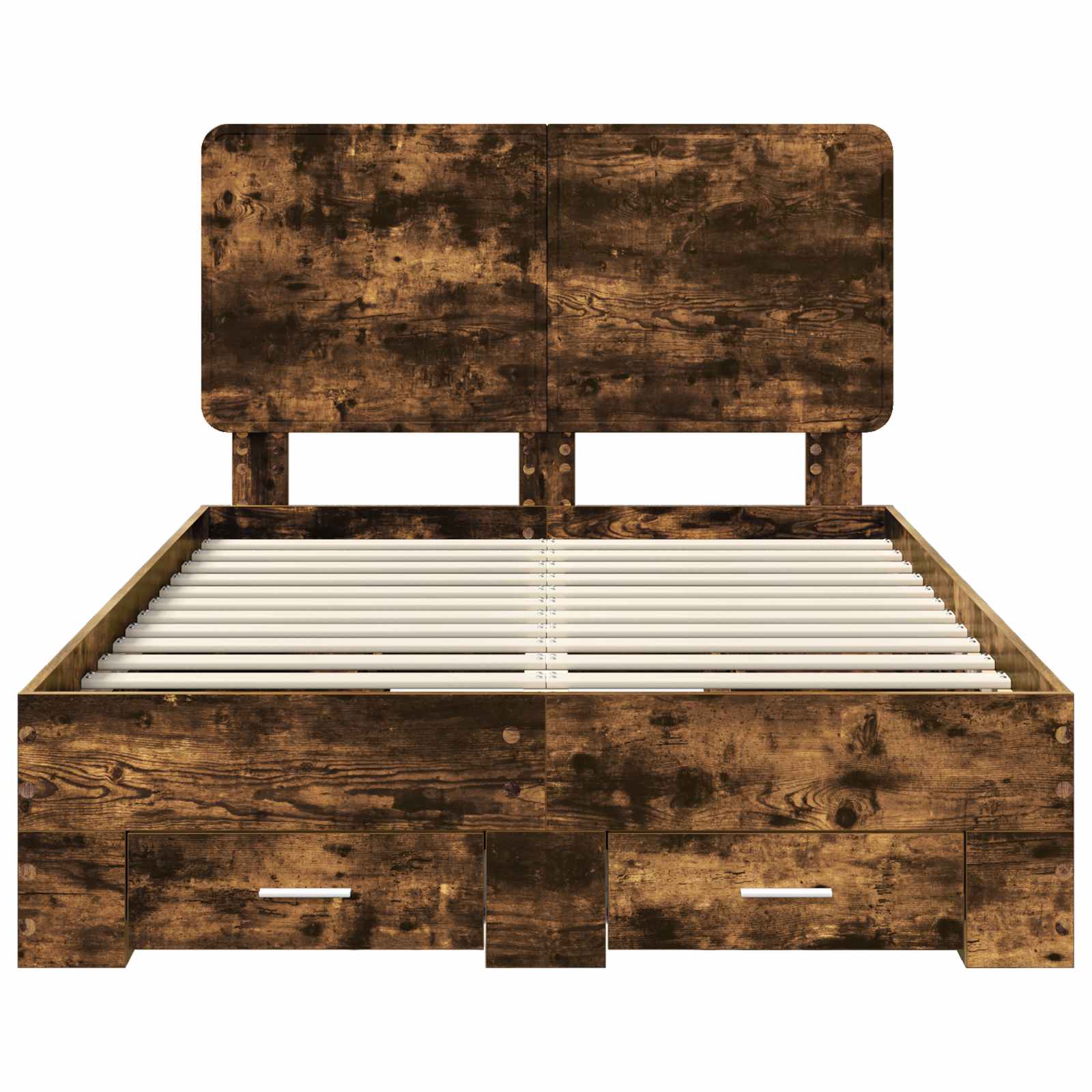 vidaXL Ramka łóżka Dąb wędzony 120 x 190 cm Materiał drewnopochodny