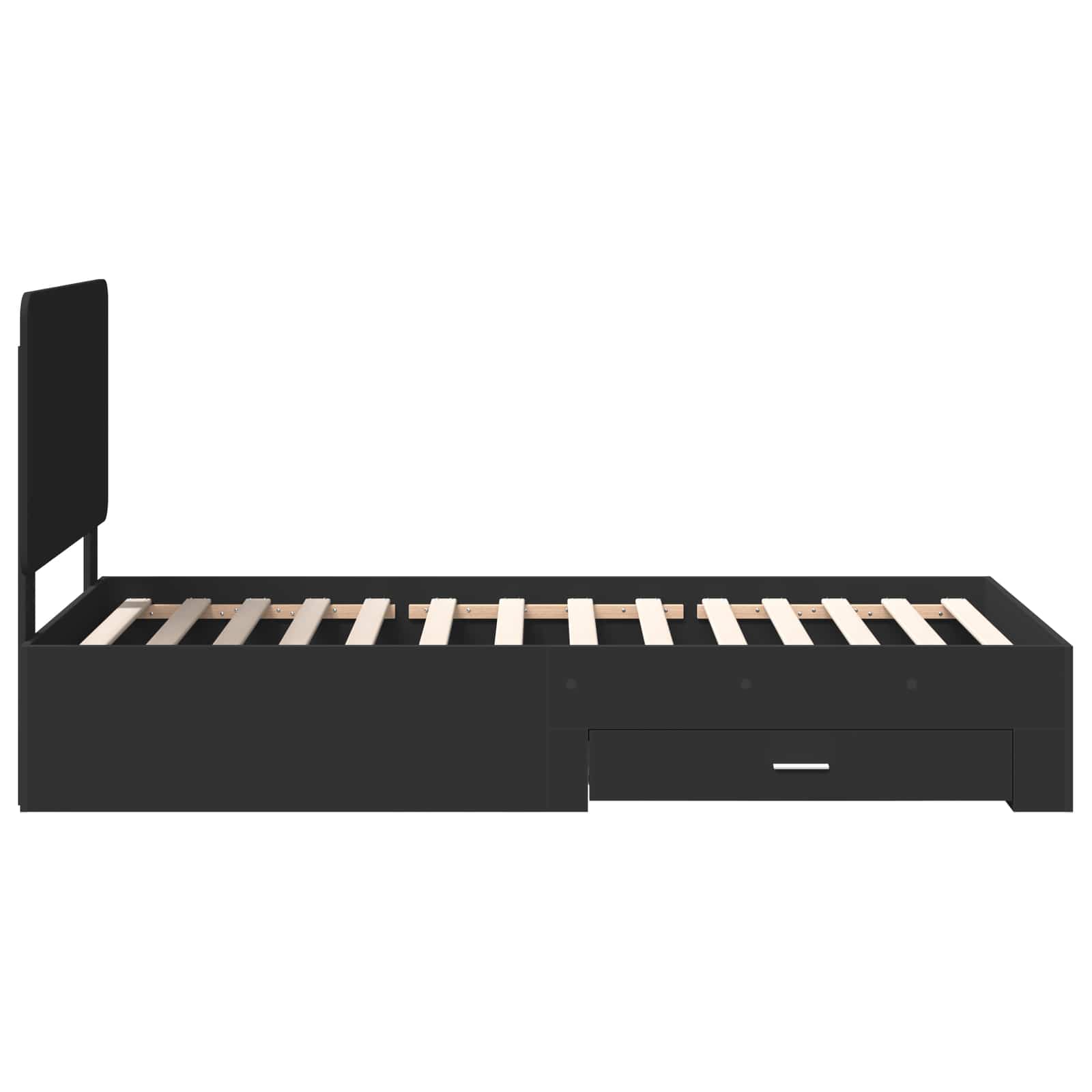 vidaXL Ramka łóżka Czarny 100 x 200 cm Materiał drewnopochodny