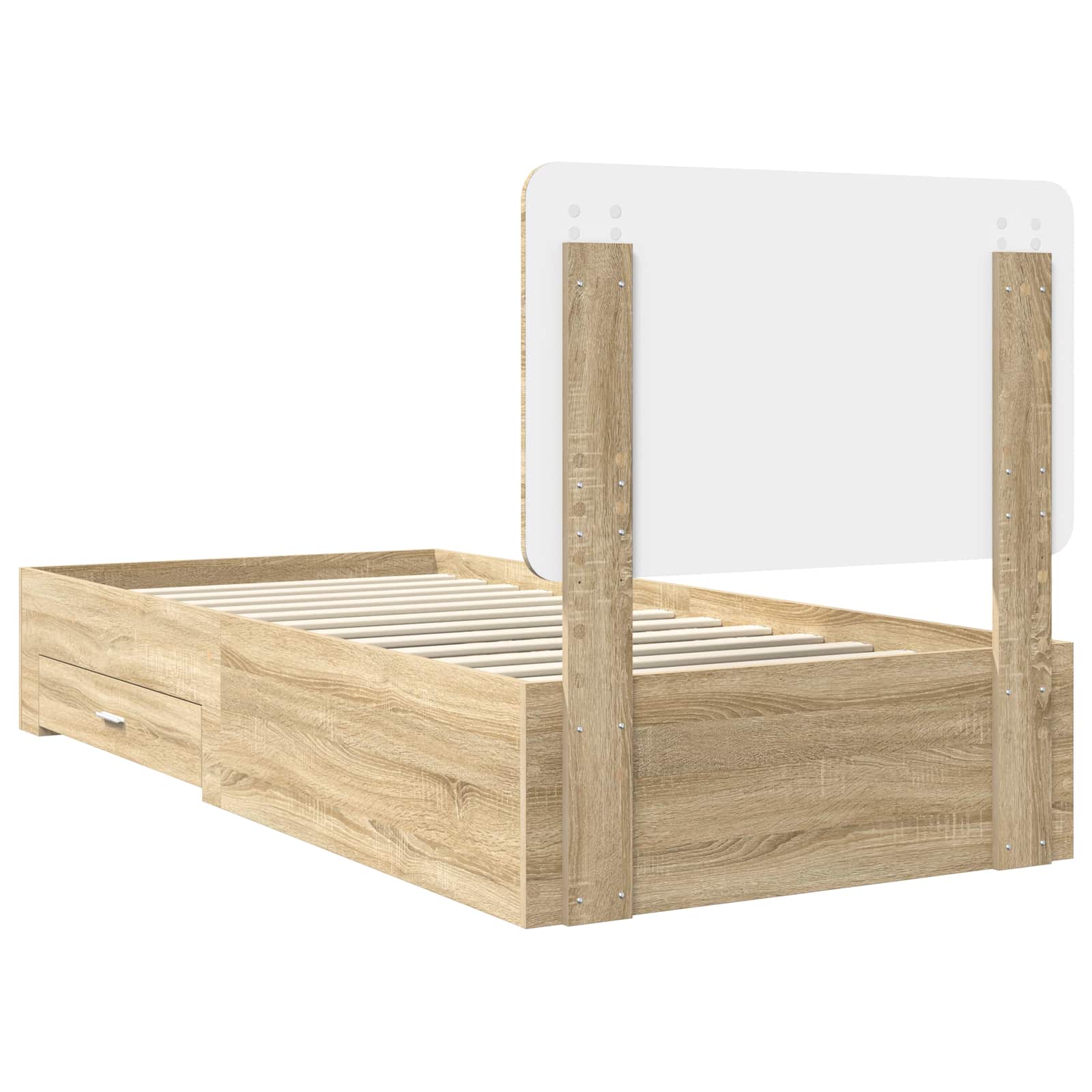 vidaXL Ramka łóżka Dąb Sonoma 100 x 200 cm Materiał drewnopochodny