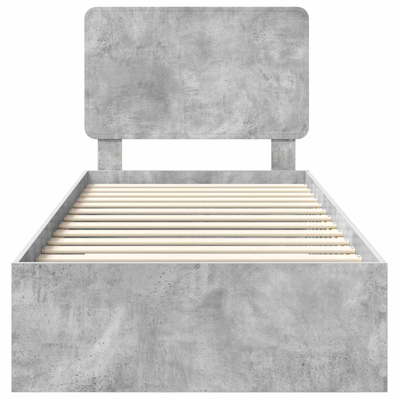 vidaXL Ramka łóżka Betonowy szary 100 x 200 cm Materiał drewnopochodny