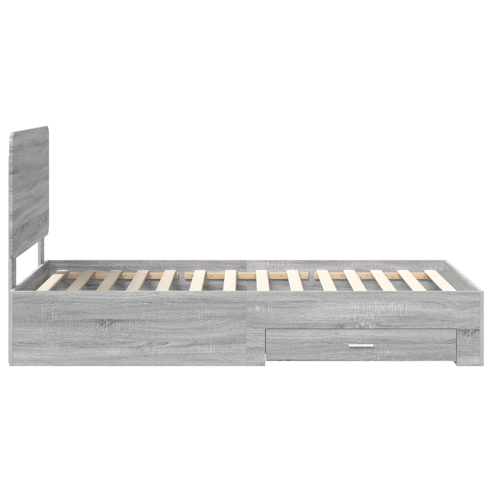 vidaXL Ramka łóżka Szary Sonoma 100 x 200 cm Materiał drewnopochodny