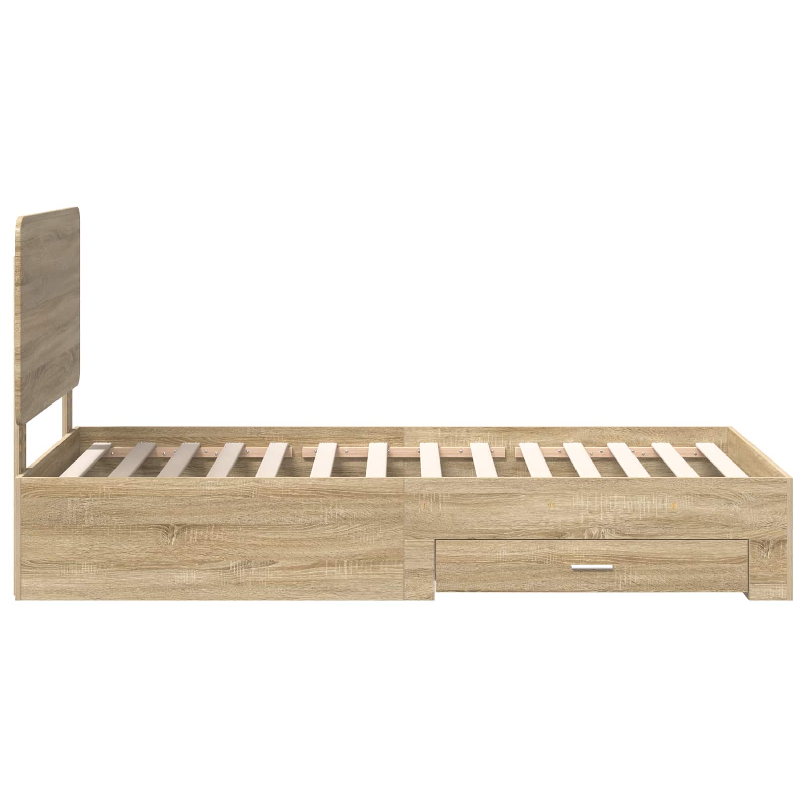 vidaXL Ramka łóżka Dąb Sonoma 90 x 200 cm Materiał drewnopochodny