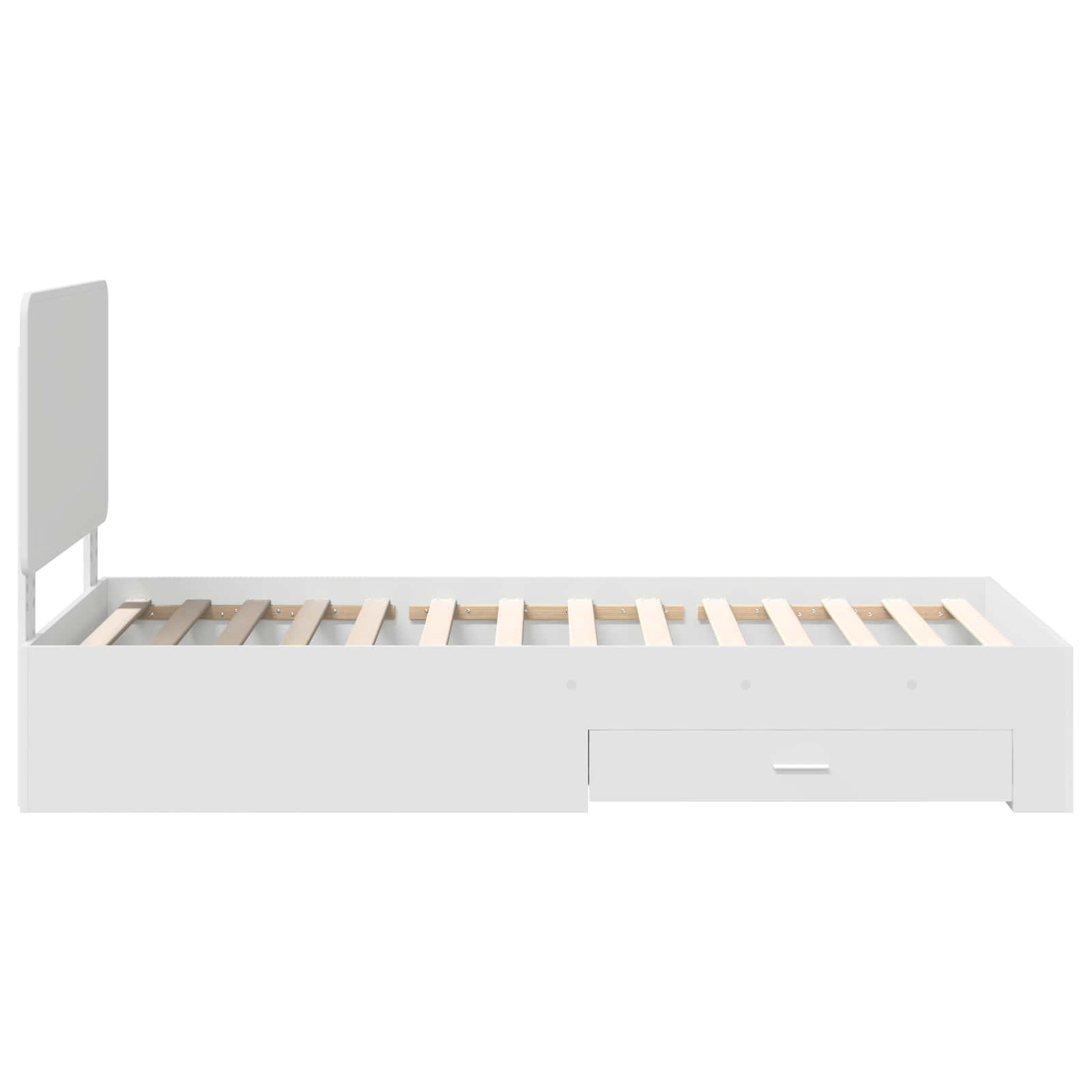 vidaXL Ramka łóżka Biały 90 x 190 cm Materiał drewnopochodny