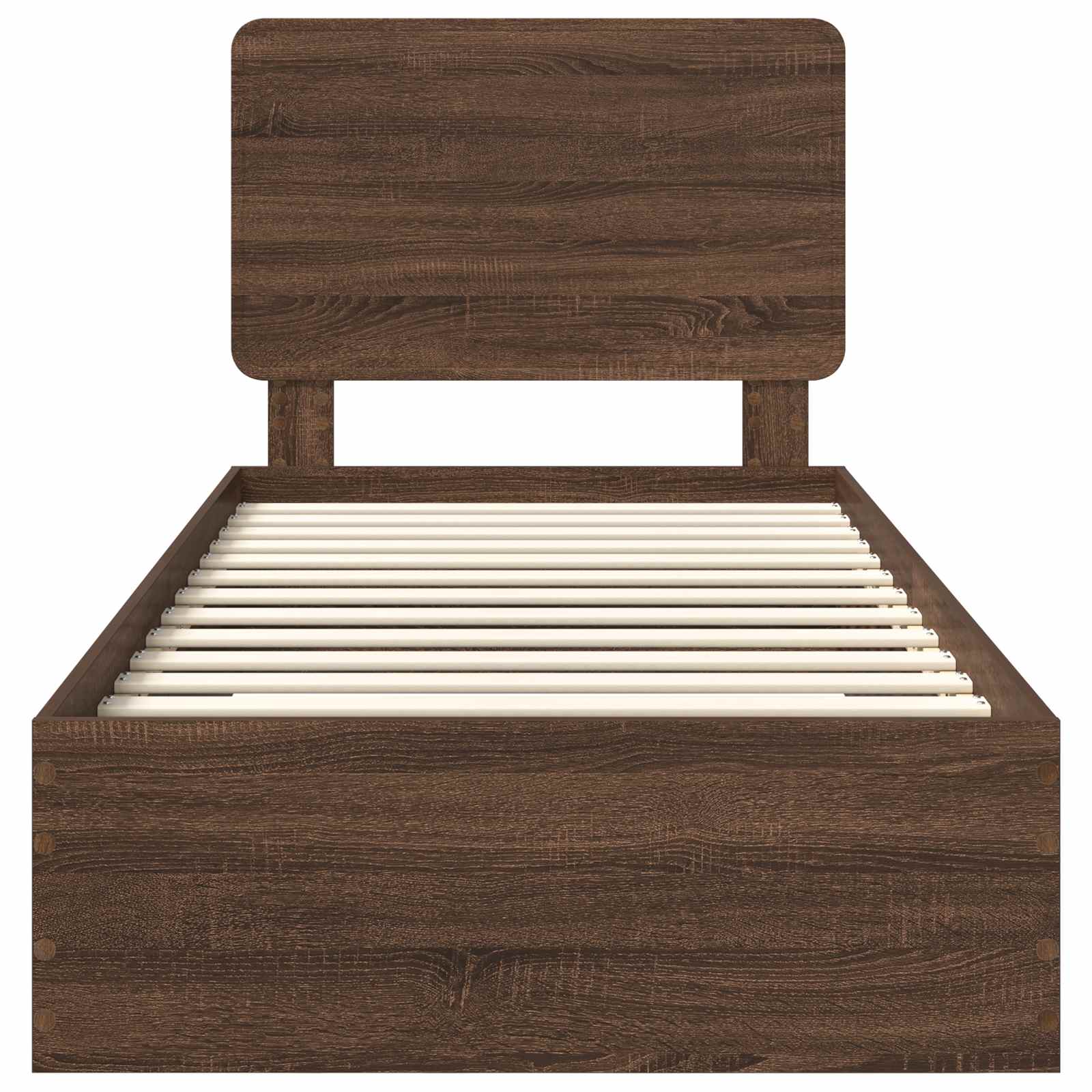vidaXL Ramka łóżka Brązowy dąb 75 x 190 cm Materiał drewnopochodny