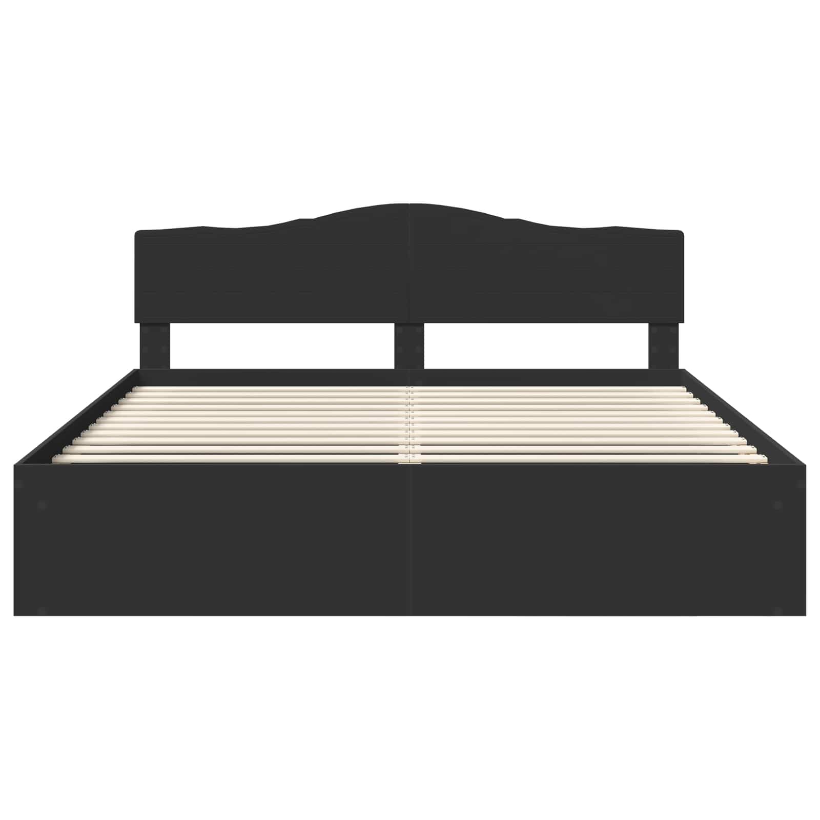 vidaXL Ramka łóżka Czarny 200 x 200 cm Lite drewno sosnowe