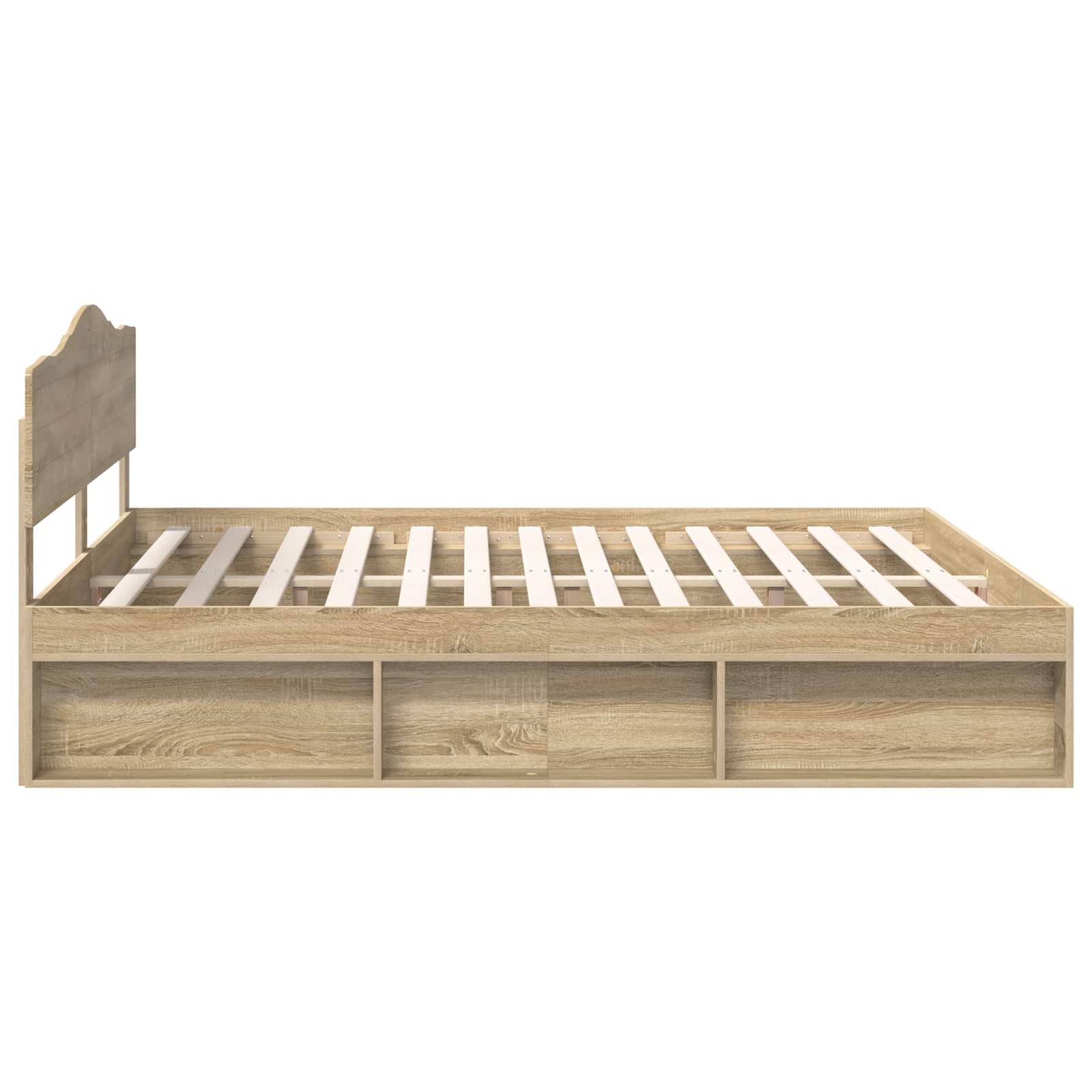 vidaXL Ramka łóżka Sonoma 200 x 200 cm Lite drewno sosnowe