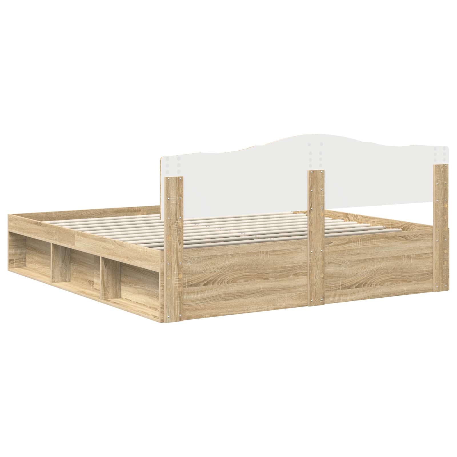 vidaXL Ramka łóżka Sonoma 180 x 200 cm Lite drewno sosnowe