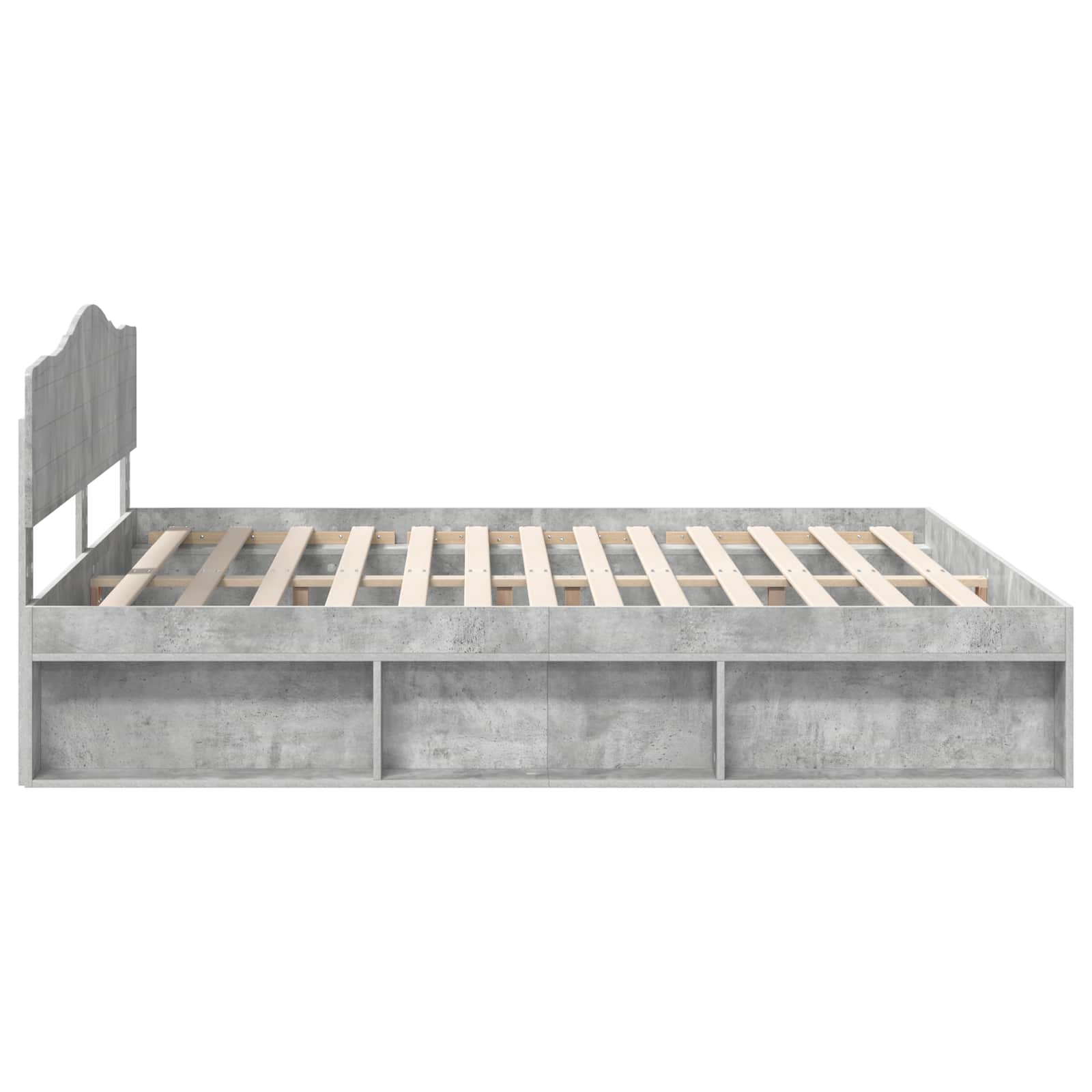 vidaXL Ramka łóżka Betonowy 180 x 200 cm Lite drewno sosnowe