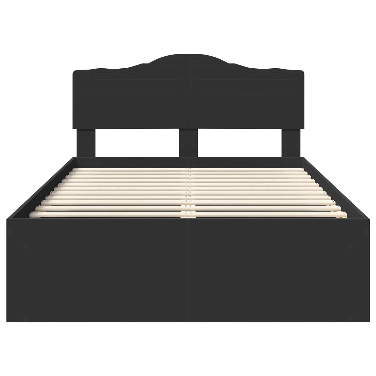 vidaXL Ramka łóżka Czarny 135 x 190 cm Lite drewno sosnowe