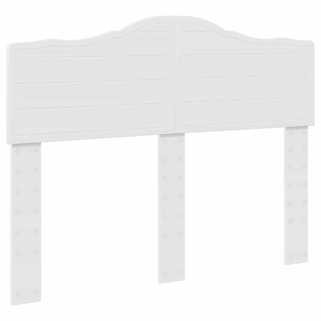 vidaXL Ramka łóżka Z zagłówkiem Biały 120 x 190 cm Lite drewno sosnowe