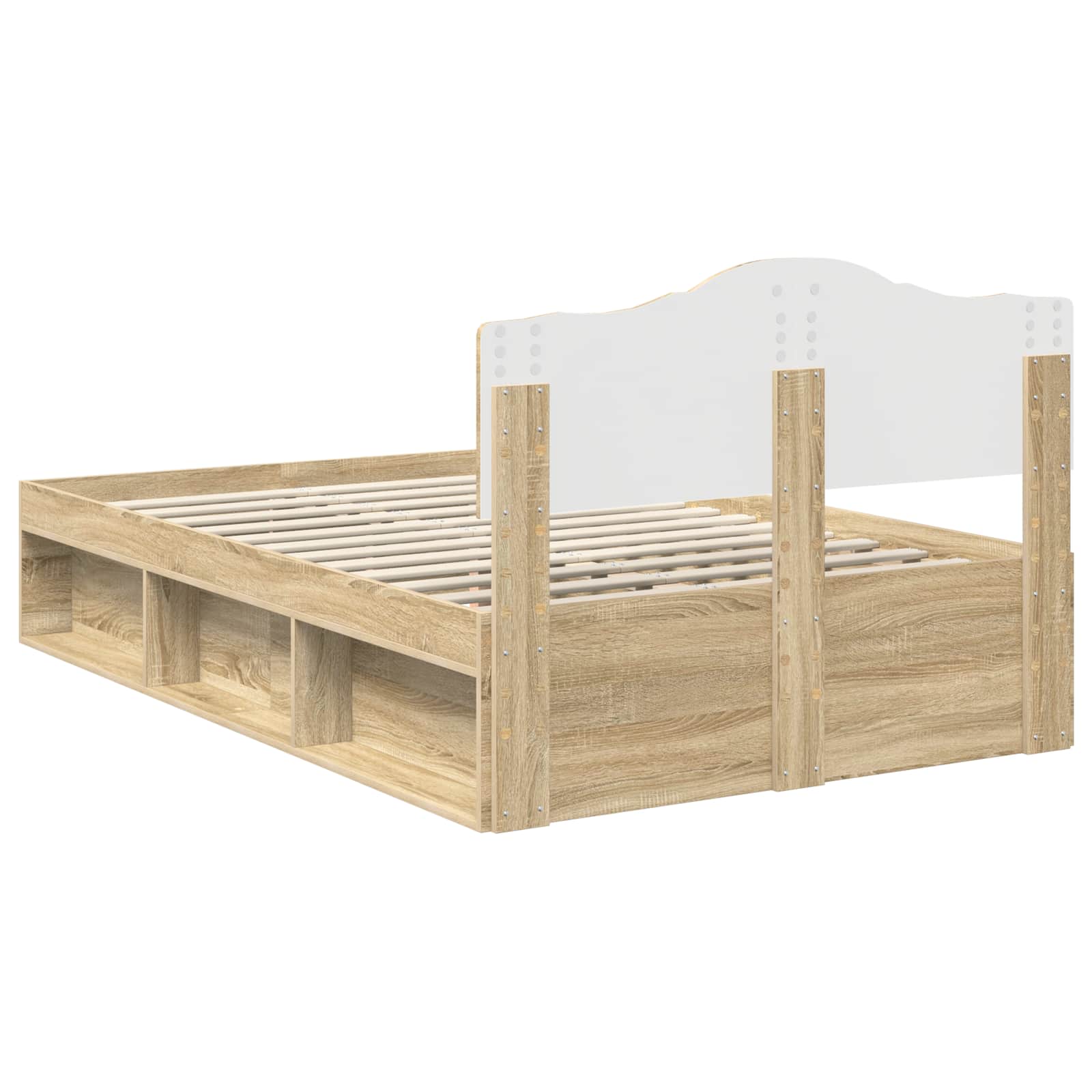 vidaXL Ramka łóżka Sonoma 120 x 190 cm Lite drewno sosnowe