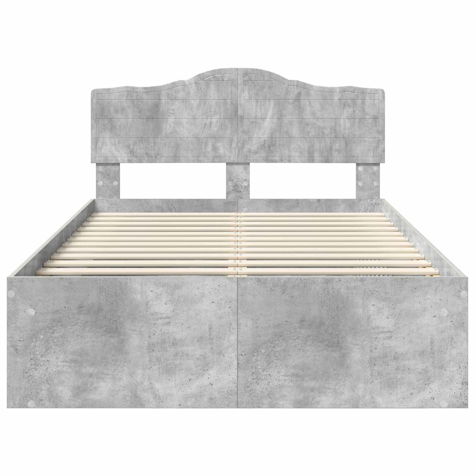 vidaXL Ramka łóżka Betonowy 120 x 190 cm Lite drewno sosnowe