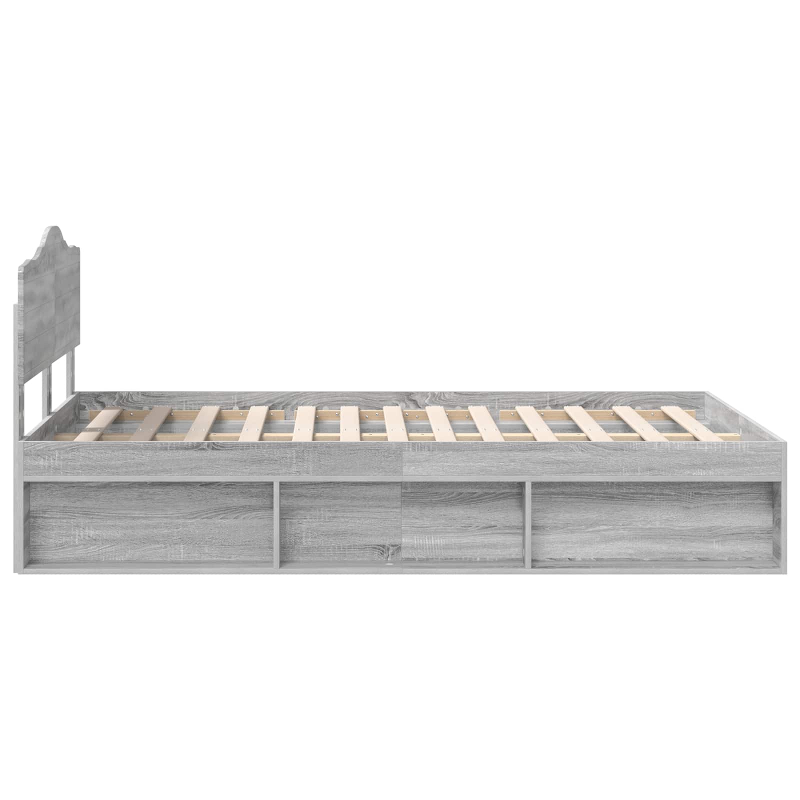 vidaXL Ramka łóżka Szary Sonoma 120 x 190 cm Lite drewno sosnowe
