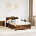 vidaXL Ramka łóżka Stare drewno 120 x 190 cm Lite drewno sosnowe