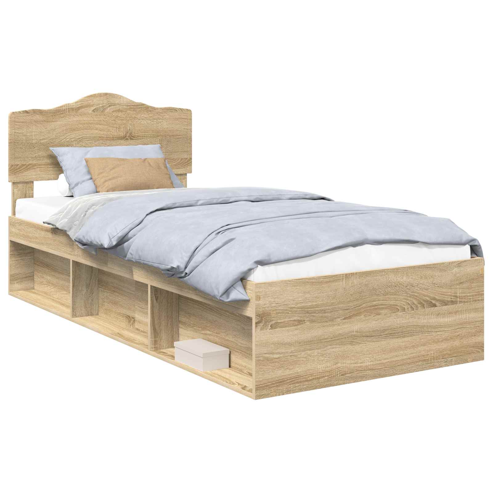 vidaXL Ramka łóżka Sonoma 100 x 200 cm Lite drewno sosnowe