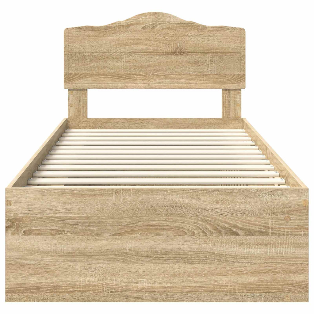 vidaXL Ramka łóżka Sonoma 100 x 200 cm Lite drewno sosnowe
