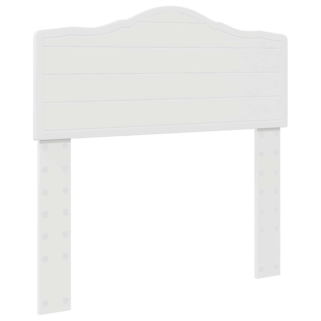 vidaXL Ramka łóżka Z zagłówkiem Biały 90 x 190 cm Lite drewno sosnowe