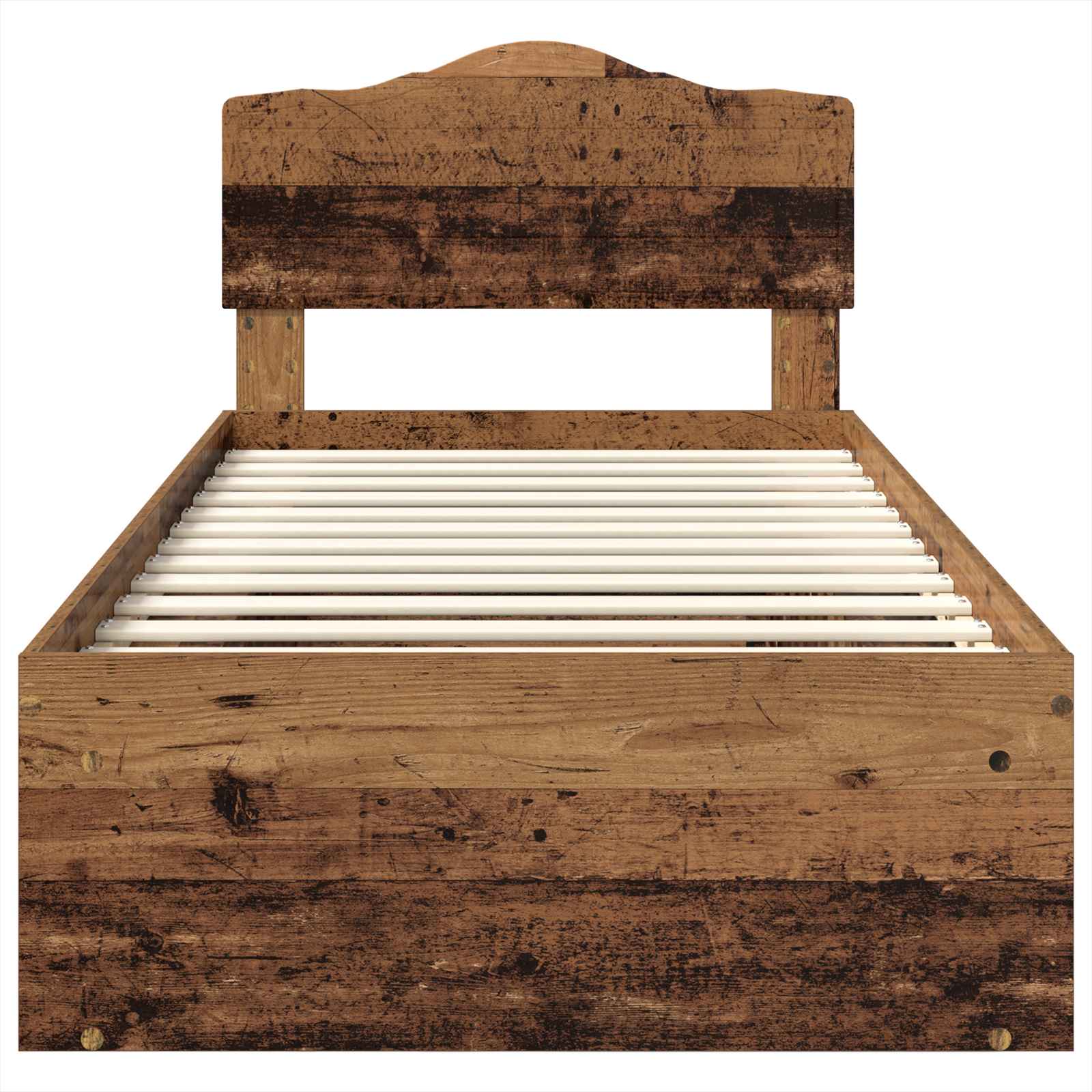 vidaXL Ramka łóżka Stare drewno 90 x 190 cm Lite drewno sosnowe