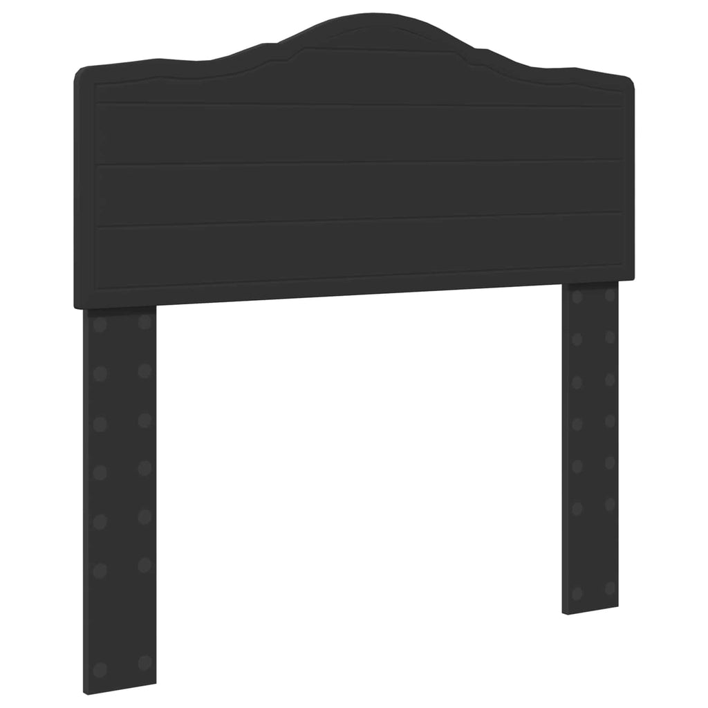 vidaXL Ramka łóżka Z zagłówkiem Czarny 75 x 190 cm Lite drewno sosnowe