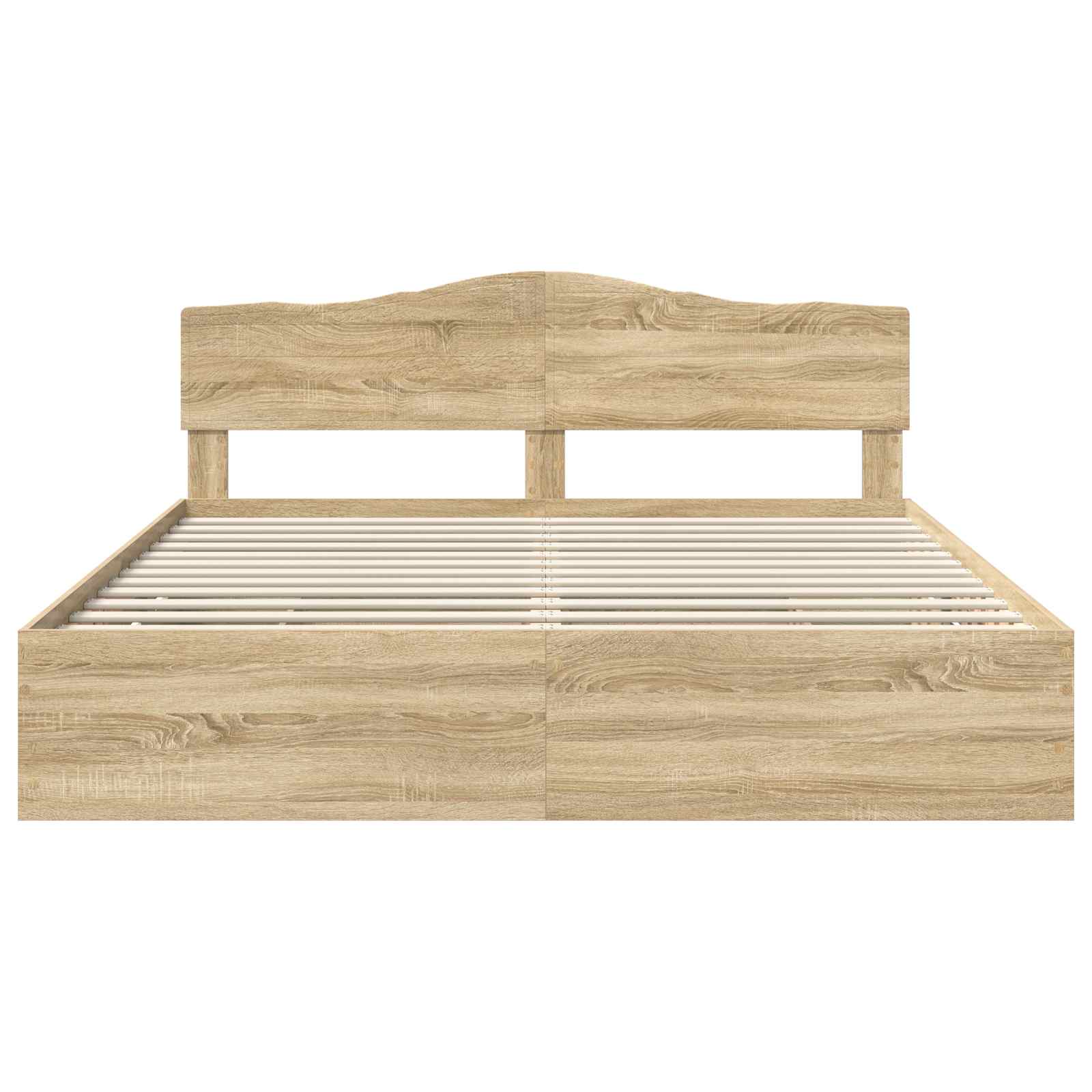 vidaXL Ramka łóżka Dąb Sonoma 200 x 200 cm Drewno inżynieryjne