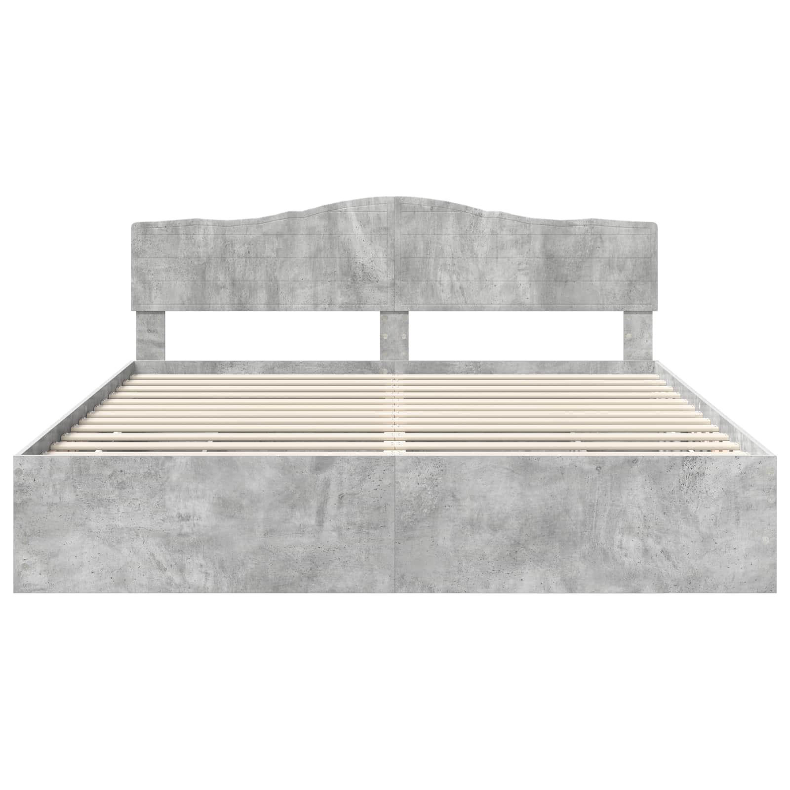 vidaXL Ramka łóżka Betonowy szary 200 x 200 cm Drewno inżynieryjne