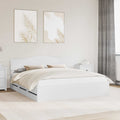 vidaXL Ramka łóżka z szufladą Biały 180 x 200 cm Drewno inżynieryjne