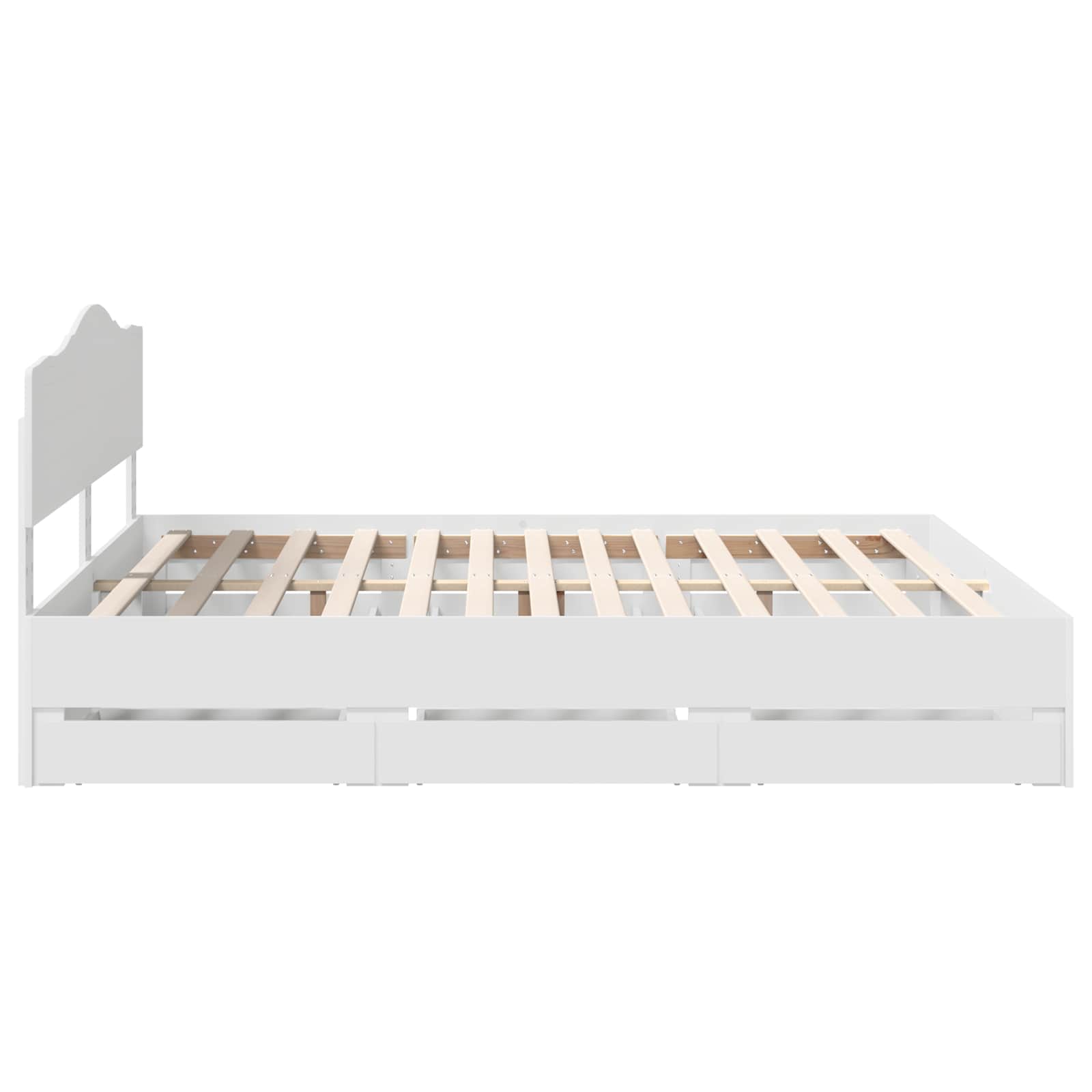 vidaXL Ramka łóżka z szufladą Biały 180 x 200 cm Drewno inżynieryjne