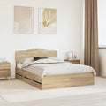 vidaXL Ramka łóżka Dąb Sonoma 160 x 200 cm Drewno inżynieryjne