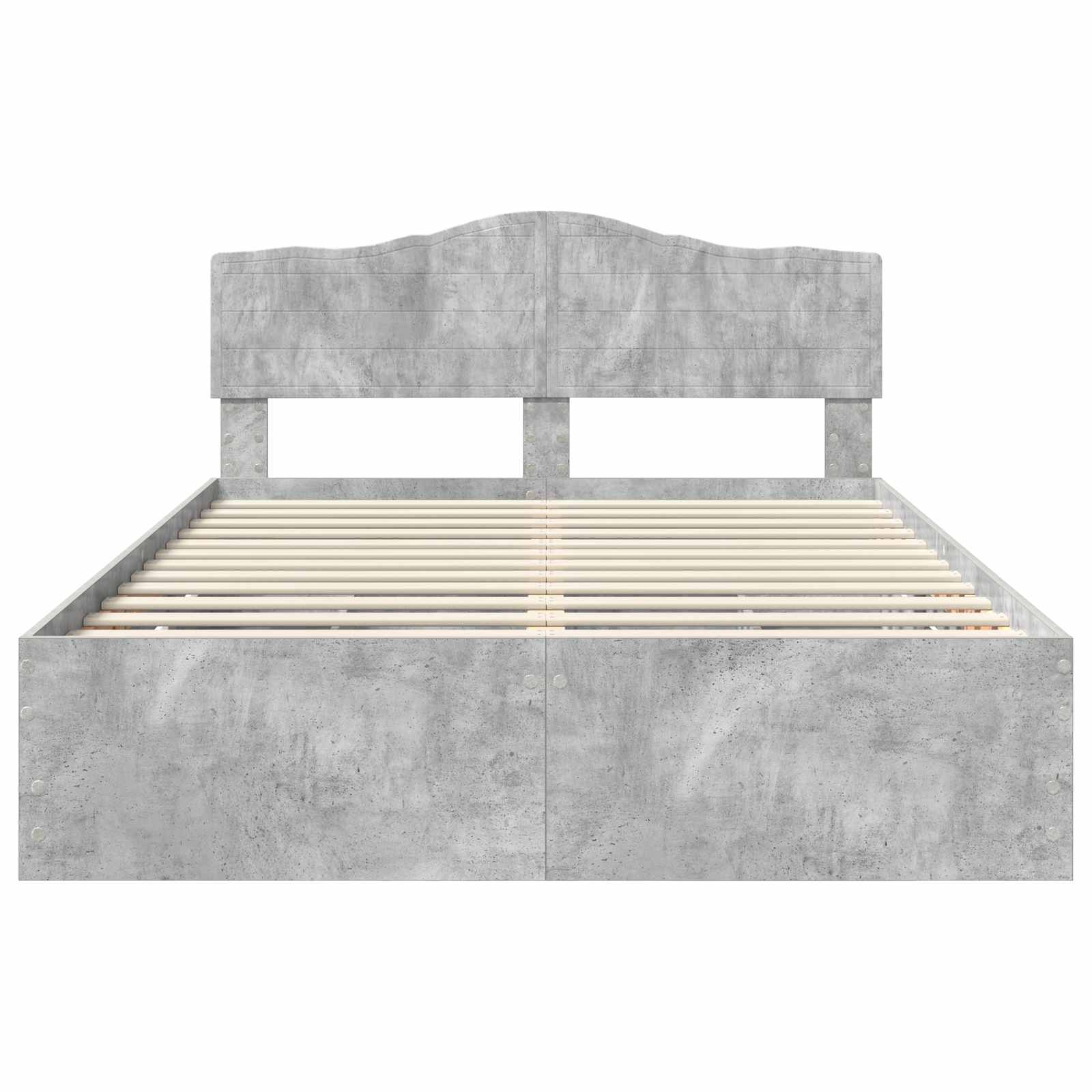 vidaXL Ramka łóżka Betonowy szary 160 x 200 cm Drewno inżynieryjne