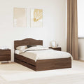 vidaXL Ramka łóżka Brązowy dąb 135 x 190 cm Drewno inżynieryjne