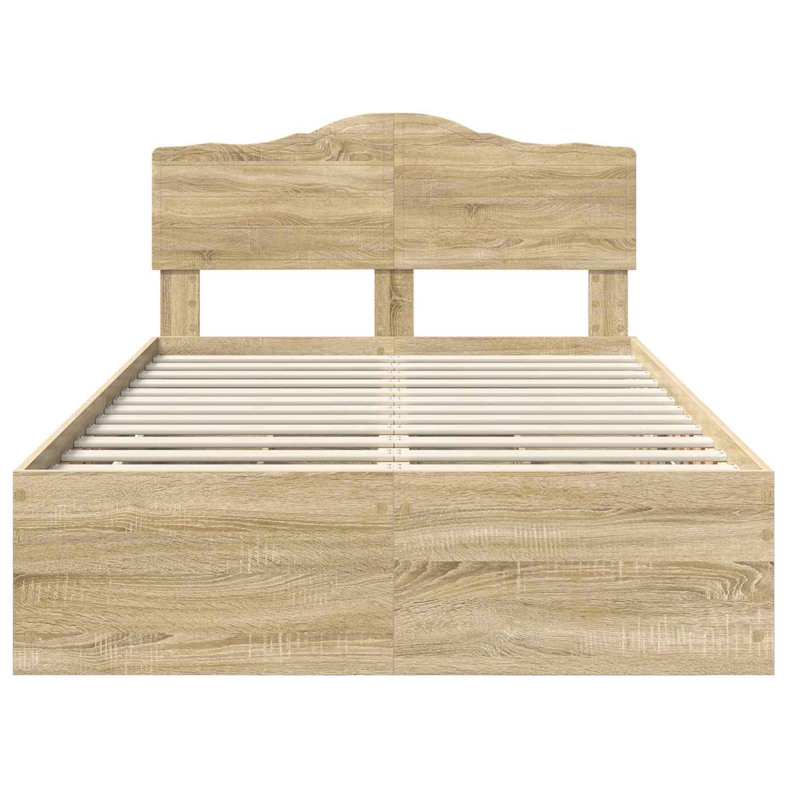 vidaXL Ramka łóżka Dąb Sonoma 120 x 190 cm Drewno inżynieryjne