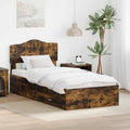 vidaXL Ramka łóżka Dąb wędzony 90 x 200 cm Drewno inżynieryjne