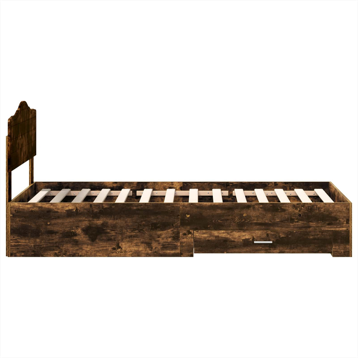vidaXL Ramka łóżka Dąb wędzony 90 x 200 cm Drewno inżynieryjne