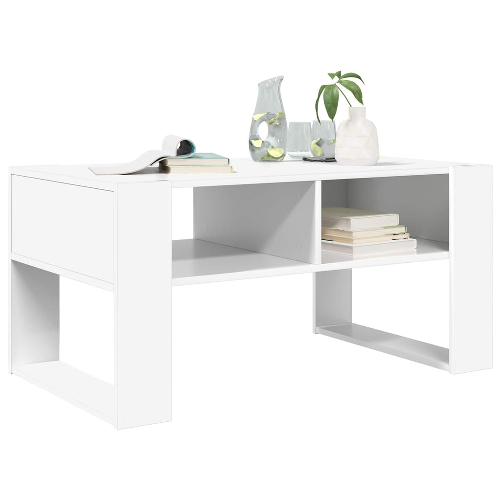 vidaXL Stolik kawowy Biały 92 x 53 x 45 cm Materiał drewnopochodny