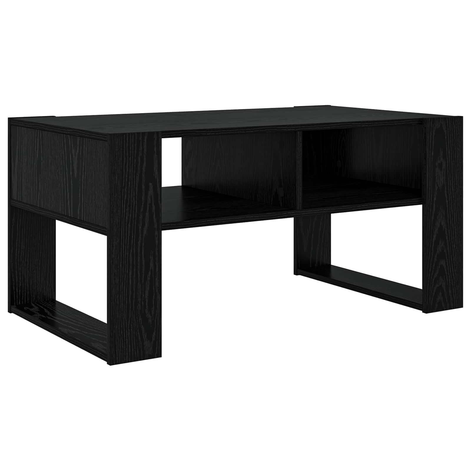 vidaXL Stolik kawowy z przechowywaniem Czarny Dąb 92 x 53 x 45 cm
