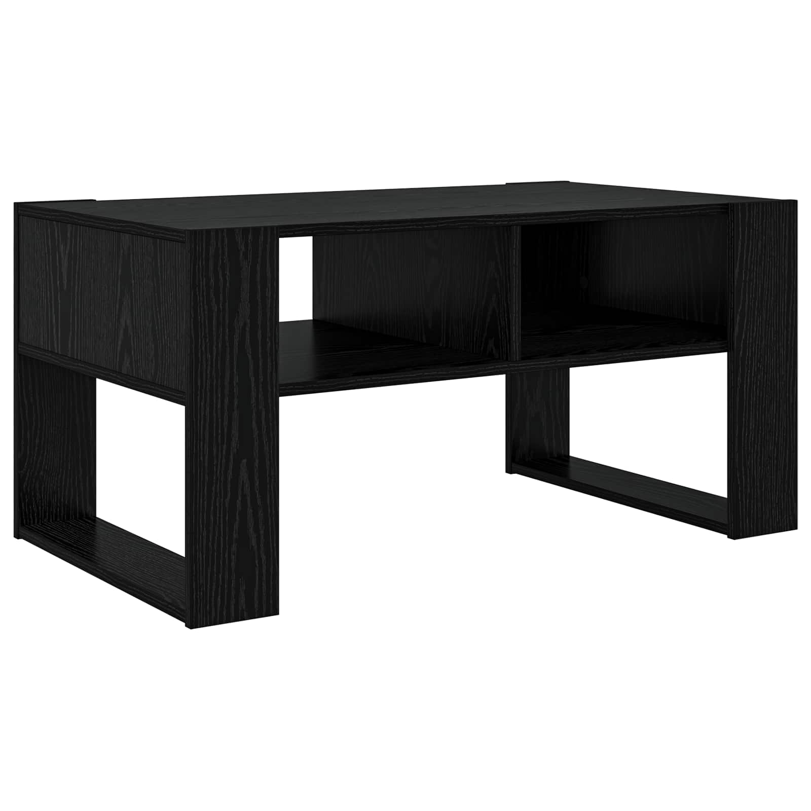 vidaXL Stolik kawowy z przechowywaniem Czarny Dąb 92 x 53 x 45 cm