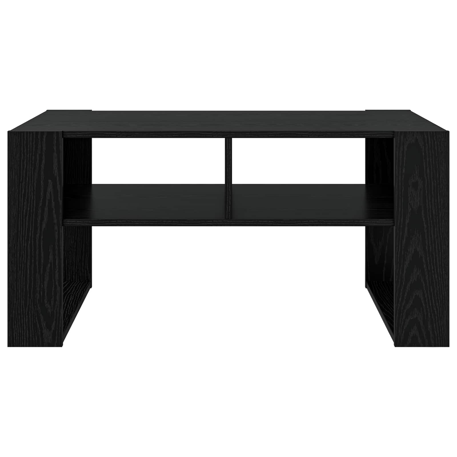 vidaXL Stolik kawowy z przechowywaniem Czarny Dąb 92 x 53 x 45 cm