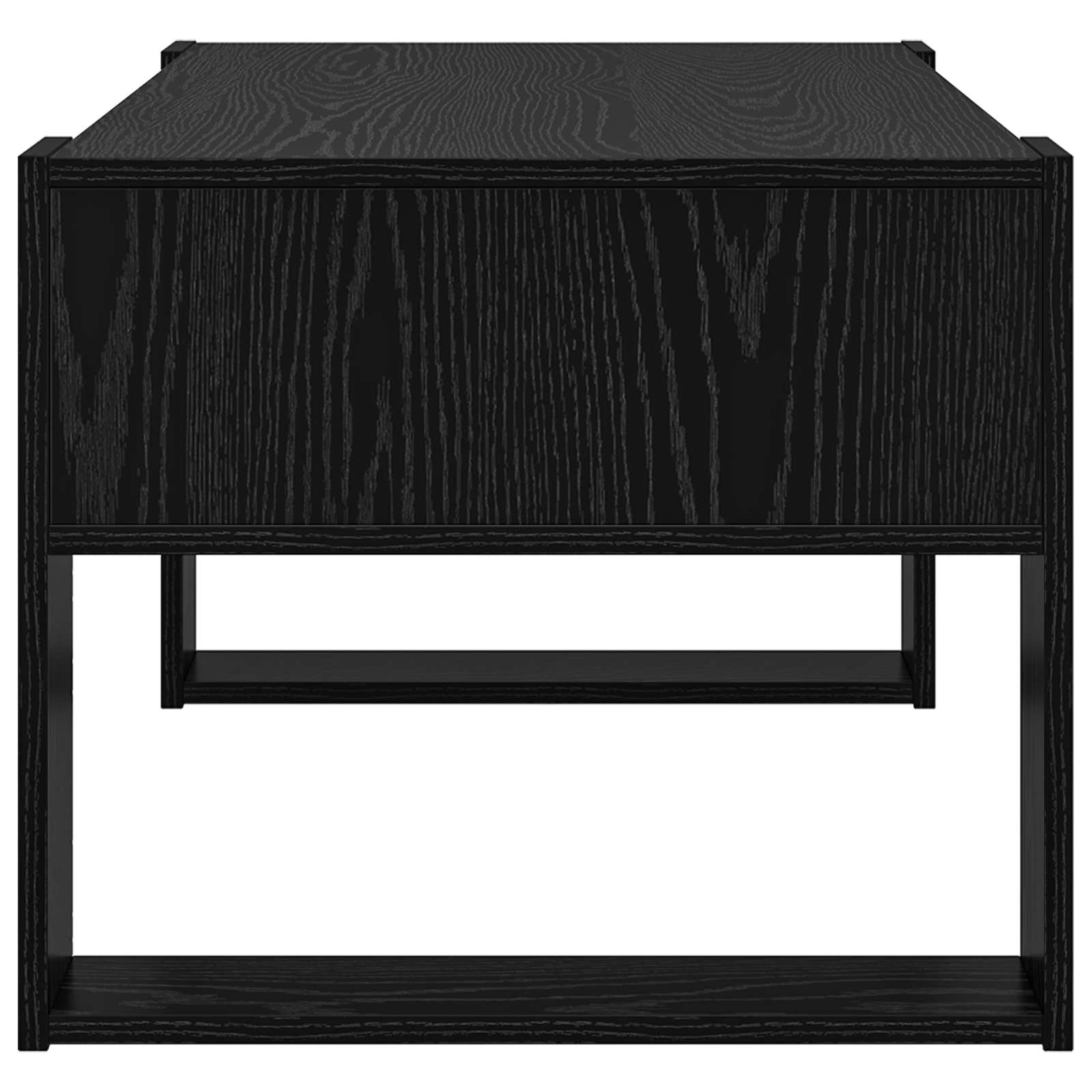 vidaXL Stolik kawowy z przechowywaniem Czarny Dąb 92 x 53 x 45 cm