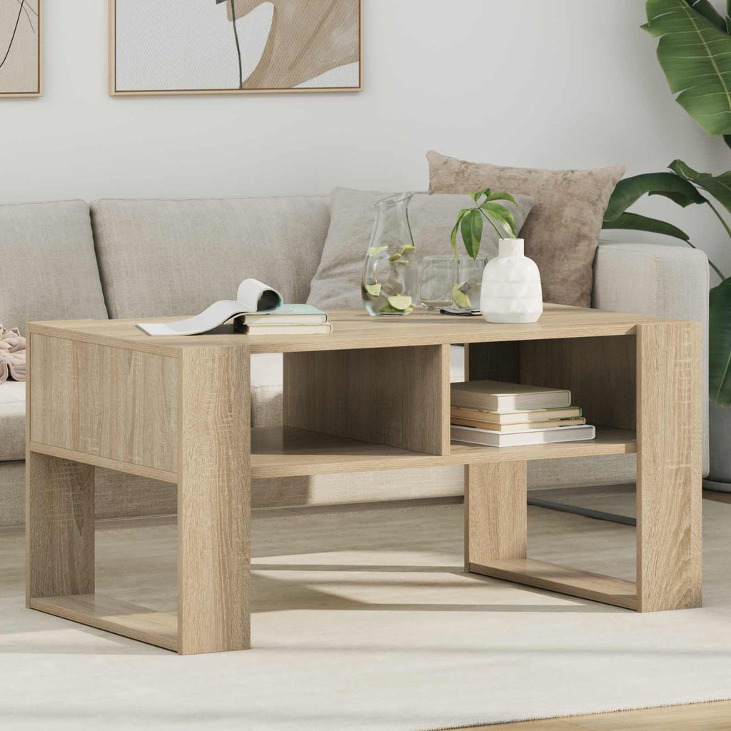 vidaXL Stolik kawowy z przechowywaniem Dąb Sonoma 92 x 53 x 45 cm