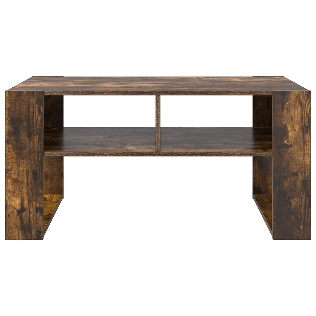 vidaXL Stolik kawowy z przechowywaniem Dąb wędzony 92 x 53 x 45 cm