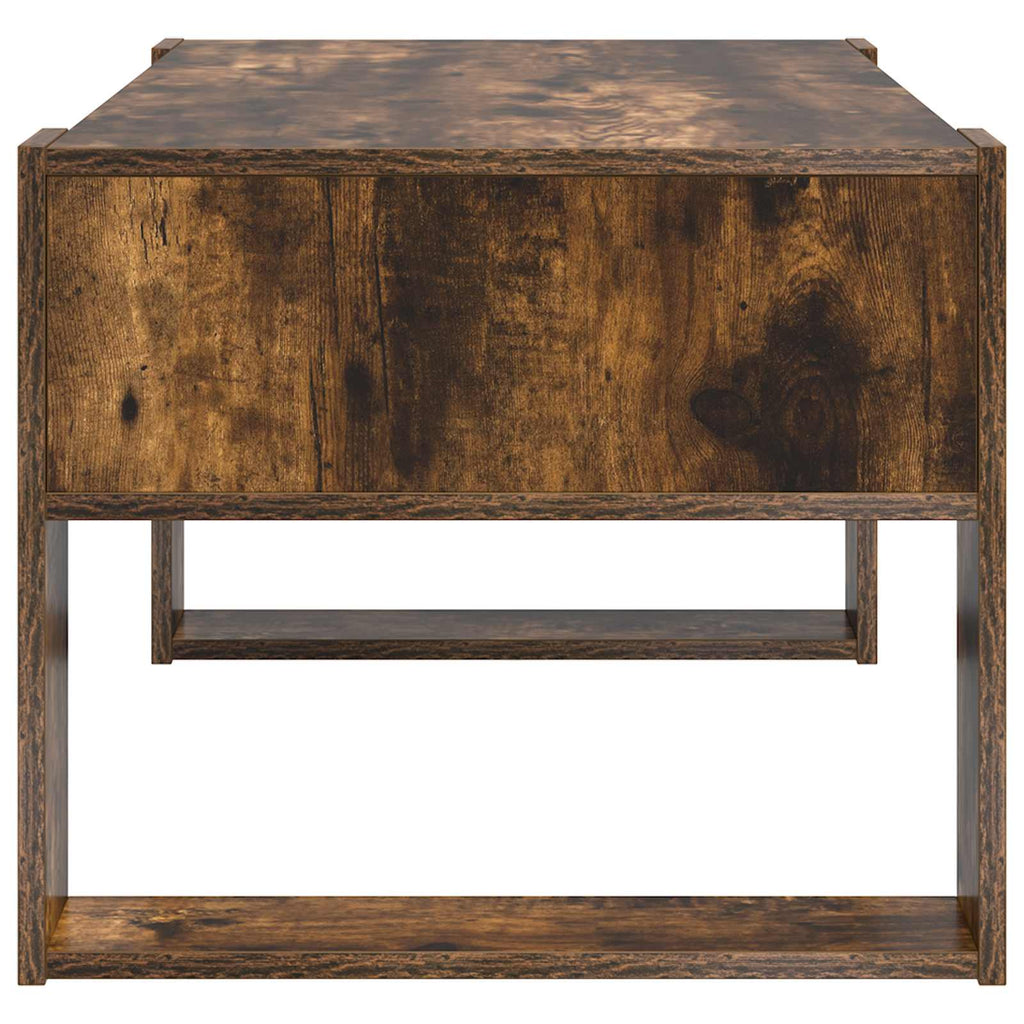 vidaXL Stolik kawowy z przechowywaniem Dąb wędzony 92 x 53 x 45 cm