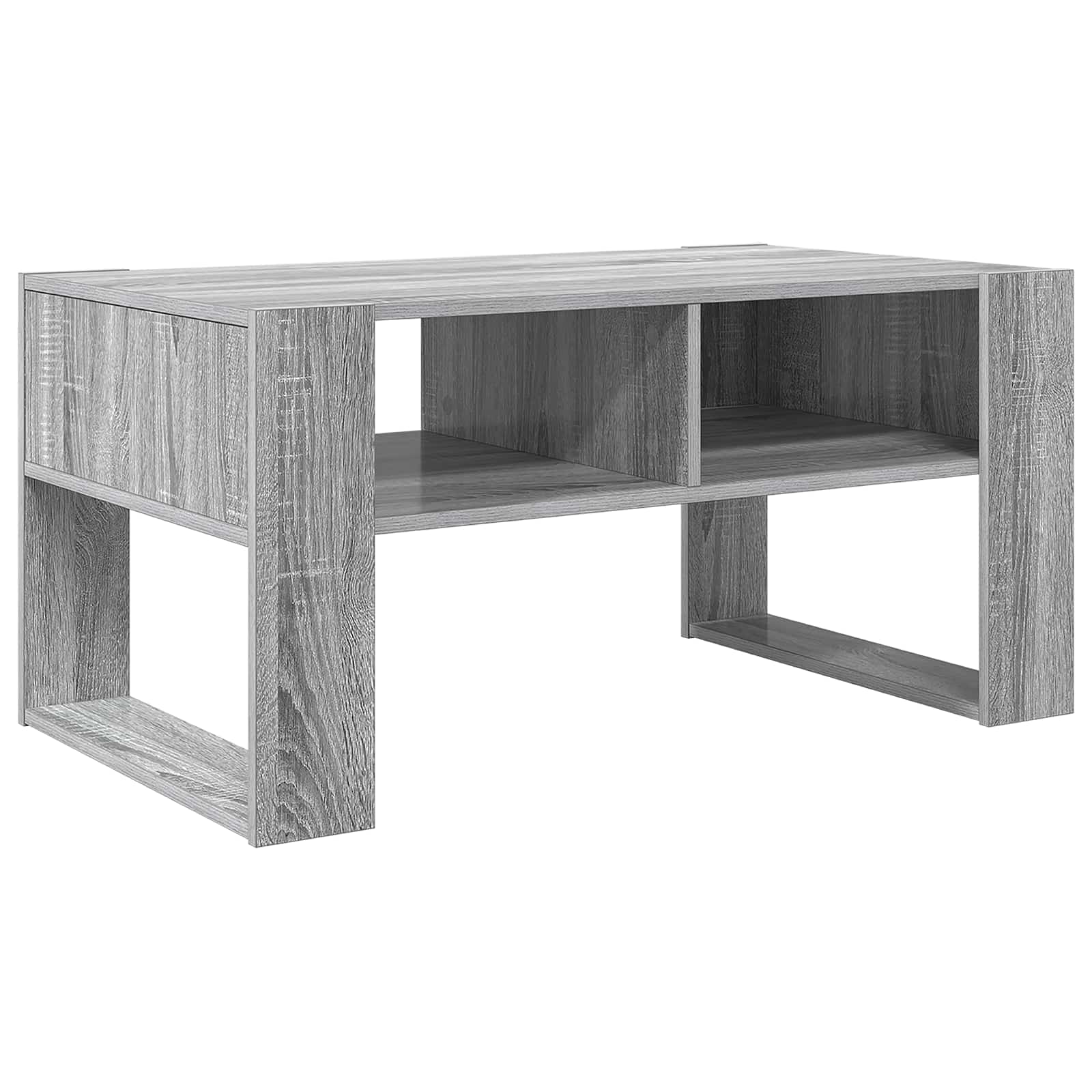 vidaXL Stolik kawowy z przechowywaniem Szary Sonoma 92 x 53 x 45 cm