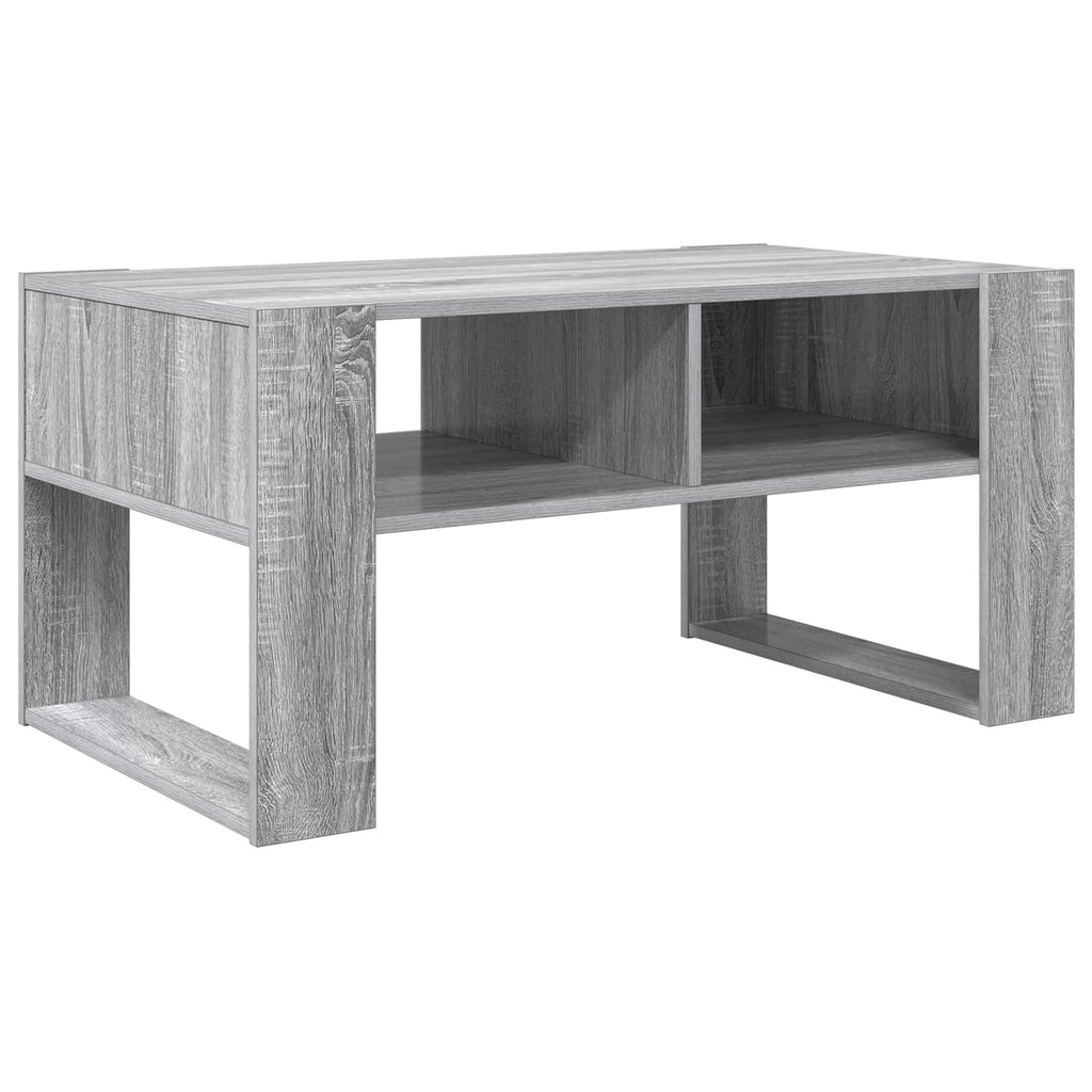 vidaXL Stolik kawowy z przechowywaniem Szary Sonoma 92 x 53 x 45 cm