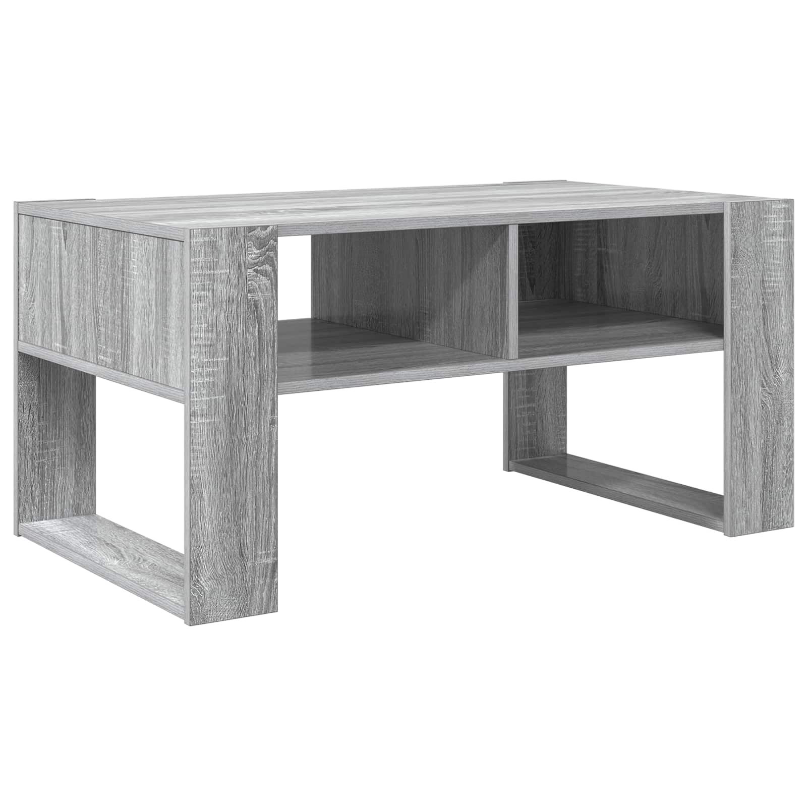 vidaXL Stolik kawowy z przechowywaniem Szary Sonoma 92 x 53 x 45 cm