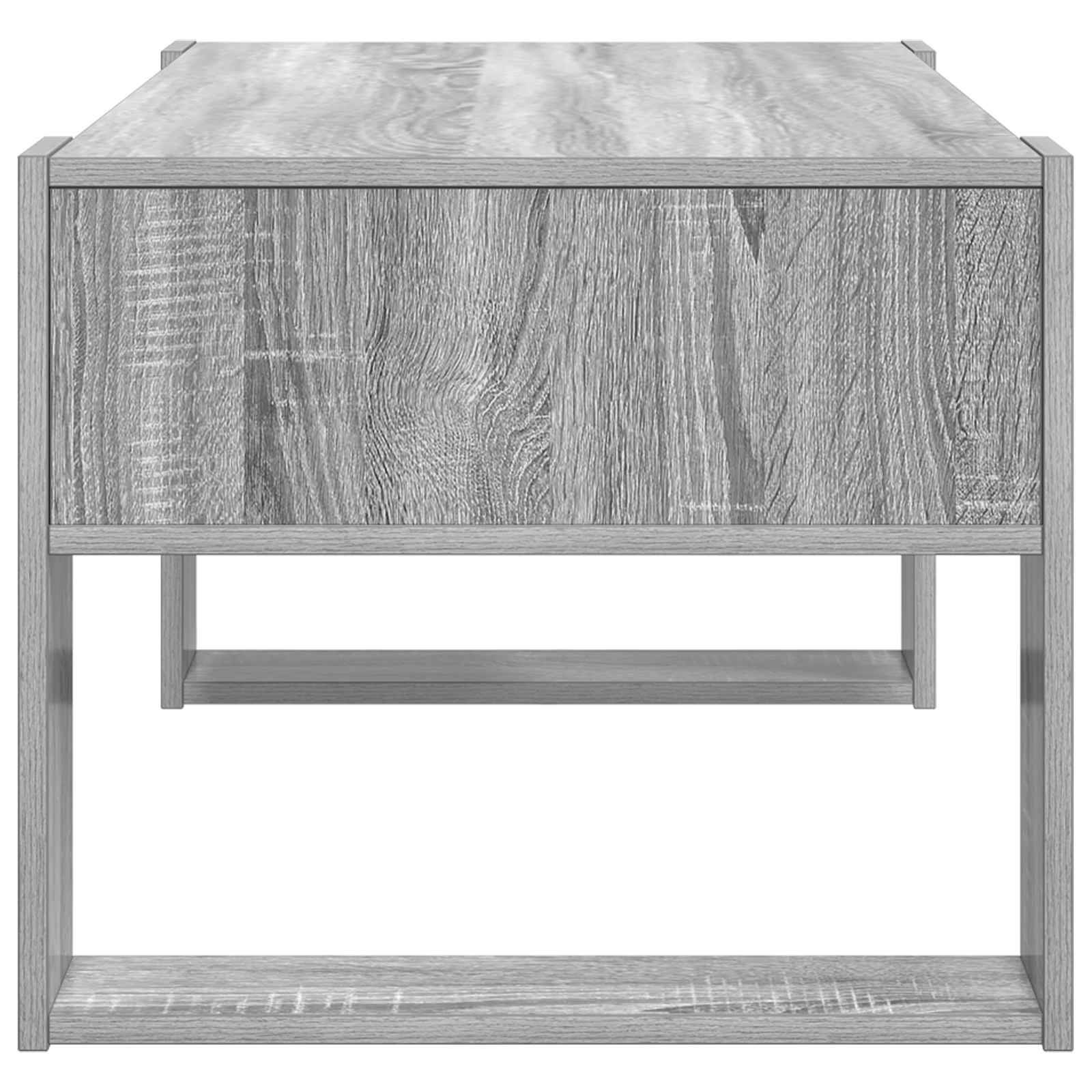 vidaXL Stolik kawowy z przechowywaniem Szary Sonoma 92 x 53 x 45 cm
